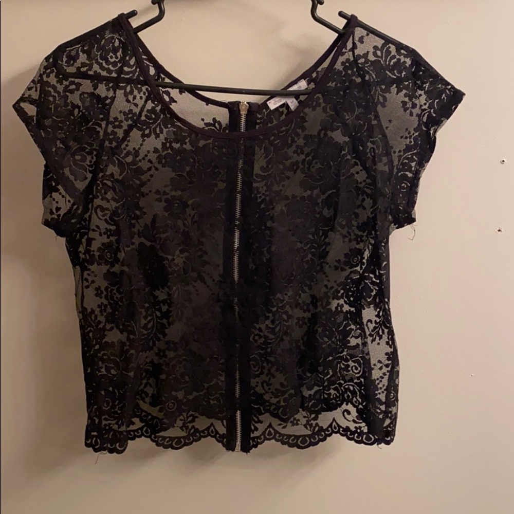 Black lace top
